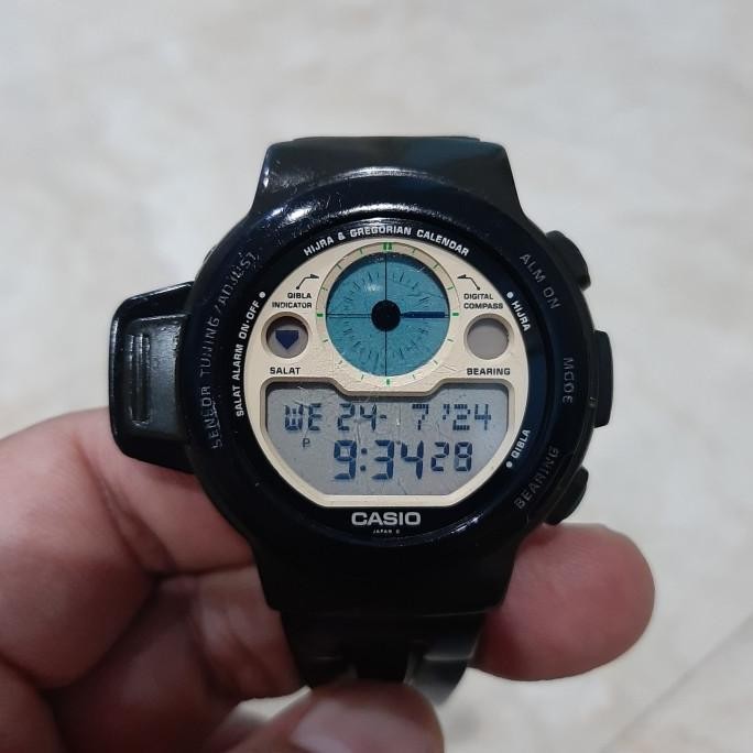 

Jam Tangan Casio CPW-310 Digital Kompas Arah Kiblat Kalender Hijriah Antik 1999 Japan Rare Murah