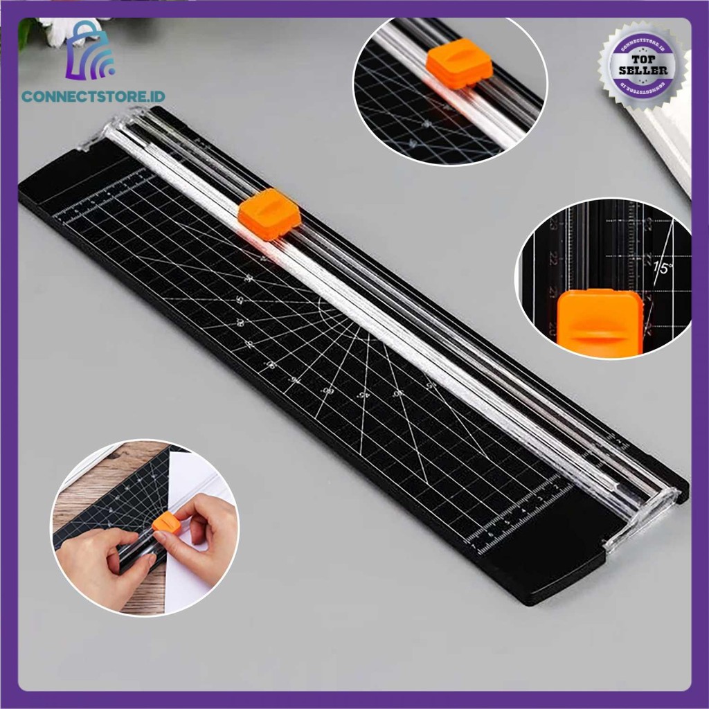 

Paper Trimmer Cutter Portable Alat Pemotong Kertas A4 - Hitam