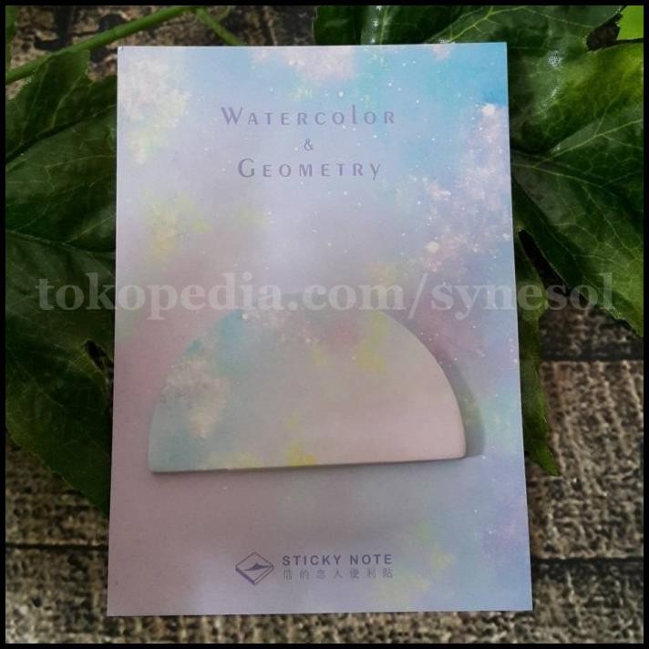 

GRATIS ONGKIR STICKY NOTES TEMA WATERCOLOR GEOMETRY - SETENGAH LINGKARAN !!!