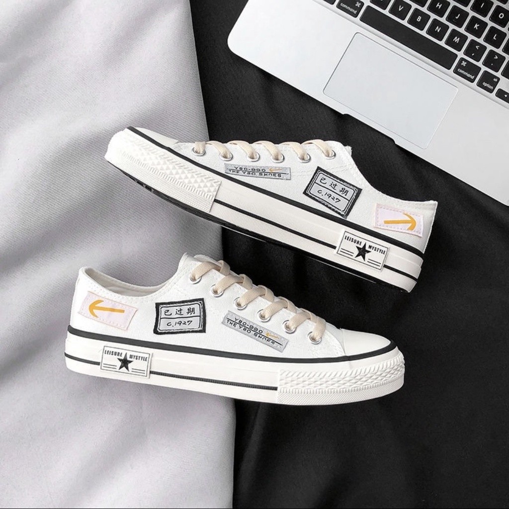 [Produk Terbaru] Sepatu Pria Sneakers Outxide Import Korean Style Breatheable Putih