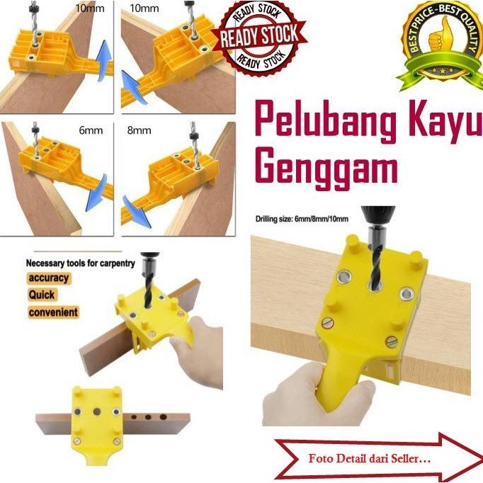 

Dowel Jig Set / Pelubang Kayu Genggam / Pocket Hole Punch Locator Original Dan Terpercaya