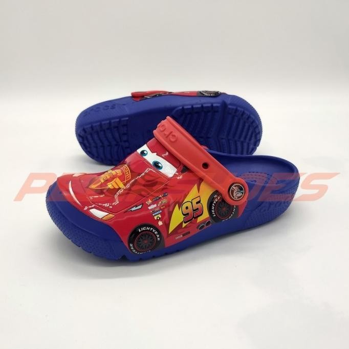 

Sandal Lampu LED Anak Cowok Crocs Classic Elite Cars Trobo Original LFS