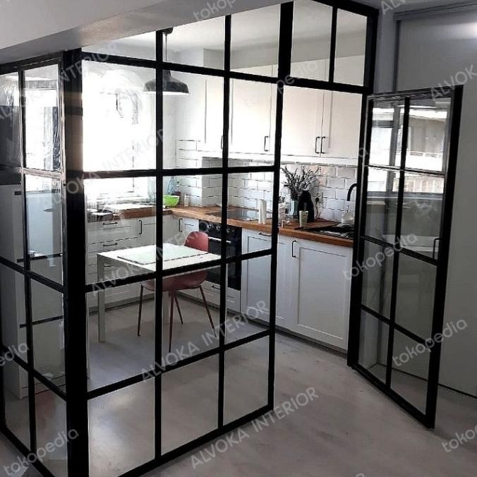 Partisi Penyekat Dapur Pembatas Ruangan Minimalis Custom - Finish HPL HTM