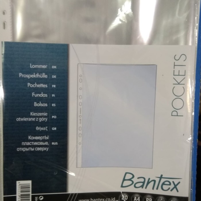 

Pp Pocket With Top Opening Bantex 2040 A4 #Original