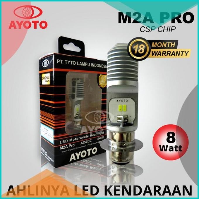 Lampu motor bebek/matic led depan AYOTO M2A PRO arus AC/DC matic/bebek