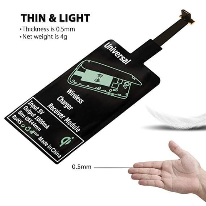 TERBARU - Qi Wireless Charger Receiver / Chip Charger Wireless - Android Voltage