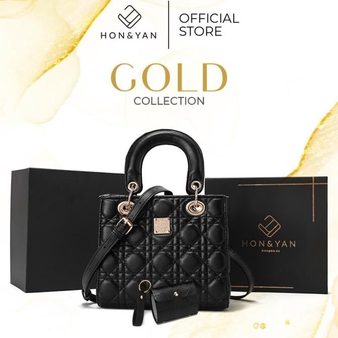 [HONYAN GOLD] Tas Selempang Wanita Handbag Gift Set 3 in 1 - Viorst