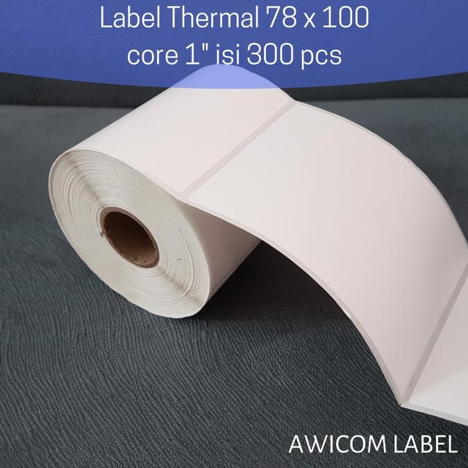 

Sale Label Thermal 78X100 Mm 78 X 100 Core 1" Inch Isi 300 Pcs