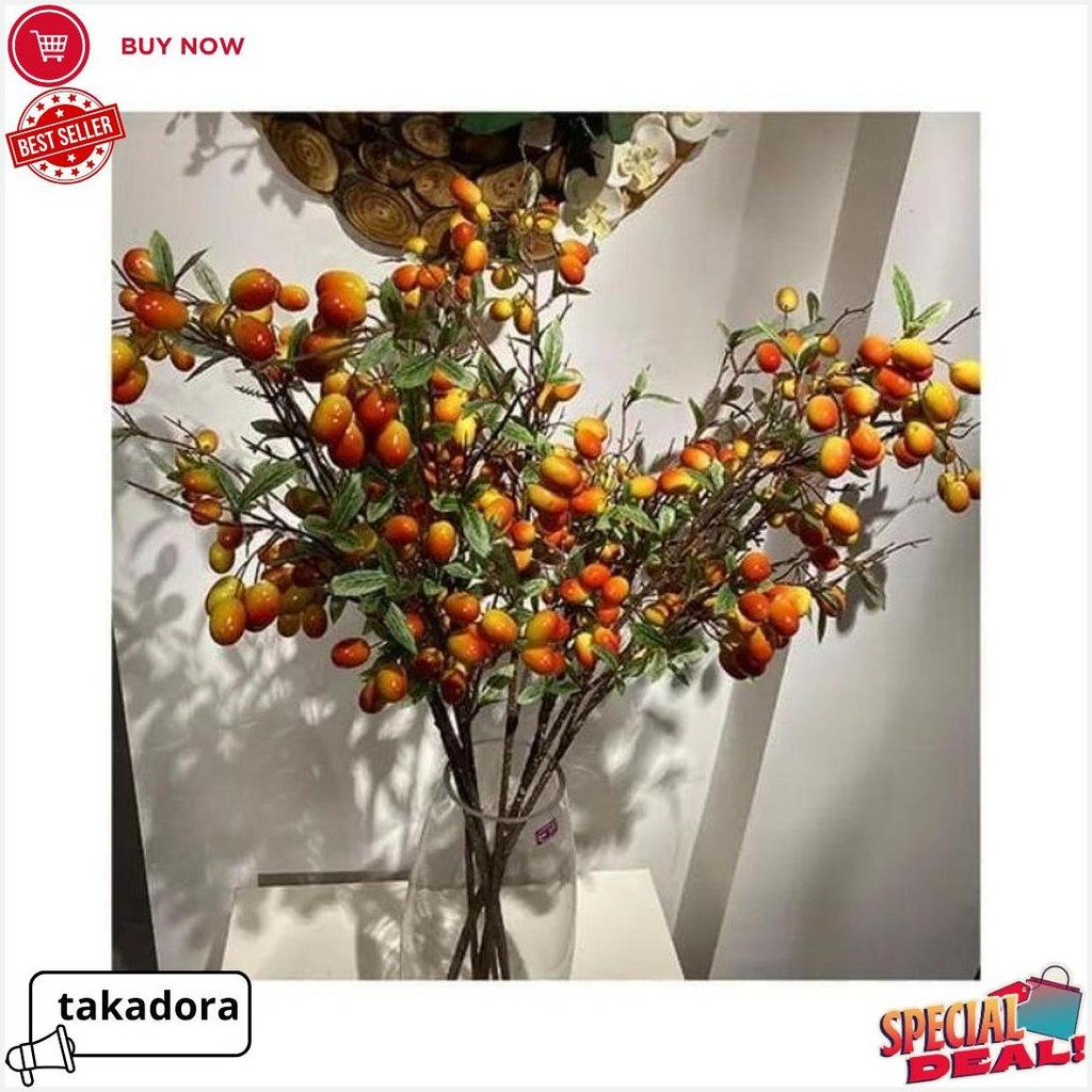 

100 Pcs Cherry Natal Christmas Biji Ceri Berries Hiasan Pohon Natal / Cake Topper Hiasan Kue Bola Emas Silver Merah Cherry Bisa Cod