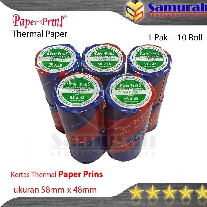

Sale Kertas Thermal Paper Prins 58 X 48 / Struk Kasir Roll Paperpryns 58X48