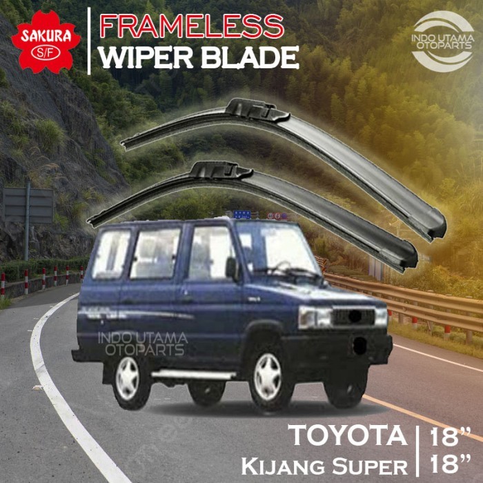 Wiper Frameless Toyota Kijang Super Karet Kaca Mobil SAKURA