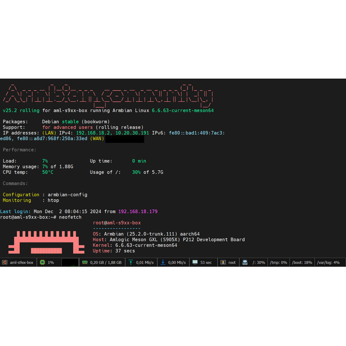 STB ZTE B860H Firmware Armbian