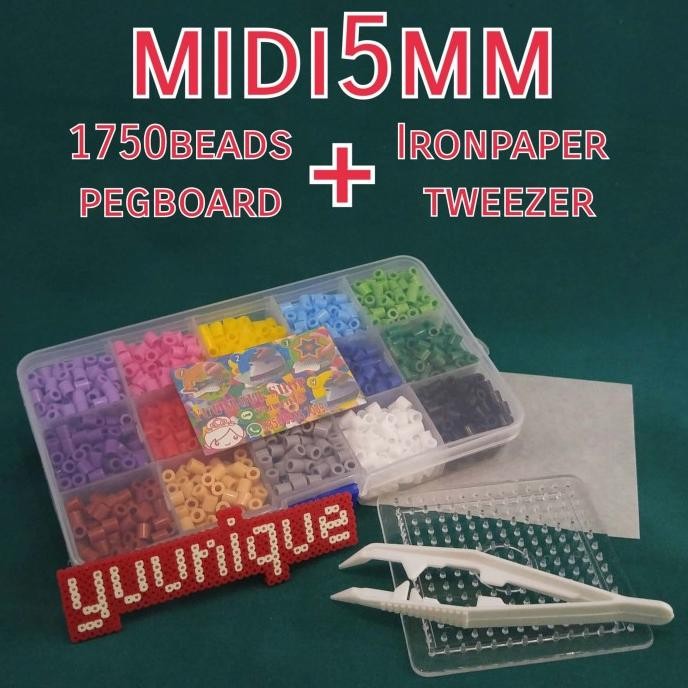 

1750+ Perler Artkal Hama Beads Midi 5Mm Pegboard Tweezer Ironpaper Original Dan Terpercaya