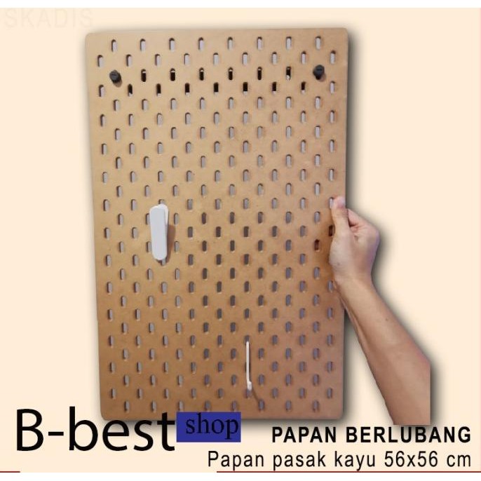 

Papan Berlubang / Papan Organizer Wall / Papan Pegboard 36X56 Cm Original Dan Terpercaya