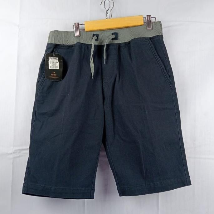 Celana Chino Pendek Pinggang Karet SCOTCH & CO / Celana Branded Pendek Pria F67A