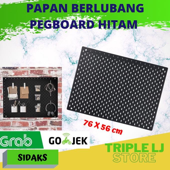 

Papan Berlubang Dengan Gantungan Pegboard Hitam 76X56Cm Sidaks Original Dan Terpercaya
