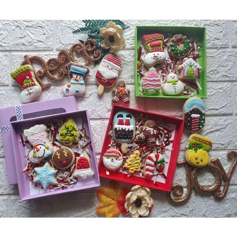 

Christmas cookies box isi 4 dan 5 - Kukis Natal box