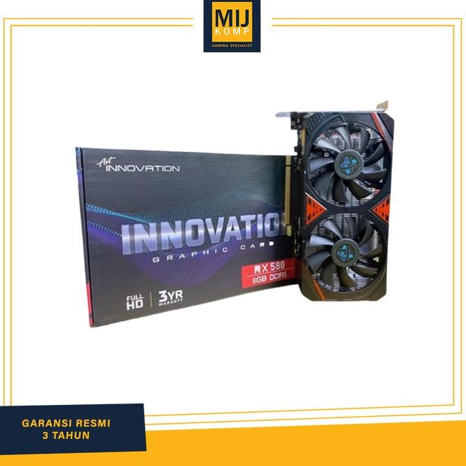 TERBARU - VGA INNOVATION RX 580 RX580 8GB DDR5 DUAL FAN