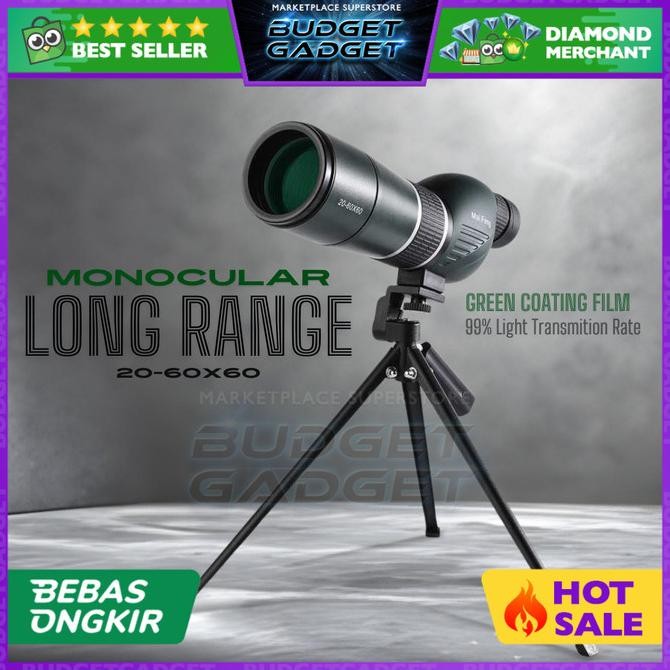 Sale Eyebre Teropong Teleskop Spotting Monocular Telescope + Tripod Kaki