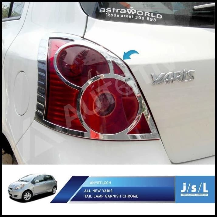 BEST DEAL COVER GARNISH LAMPU BELAKANG MOBIL TOYOTA NEW YARIS CROM 2012 2013 JSL 