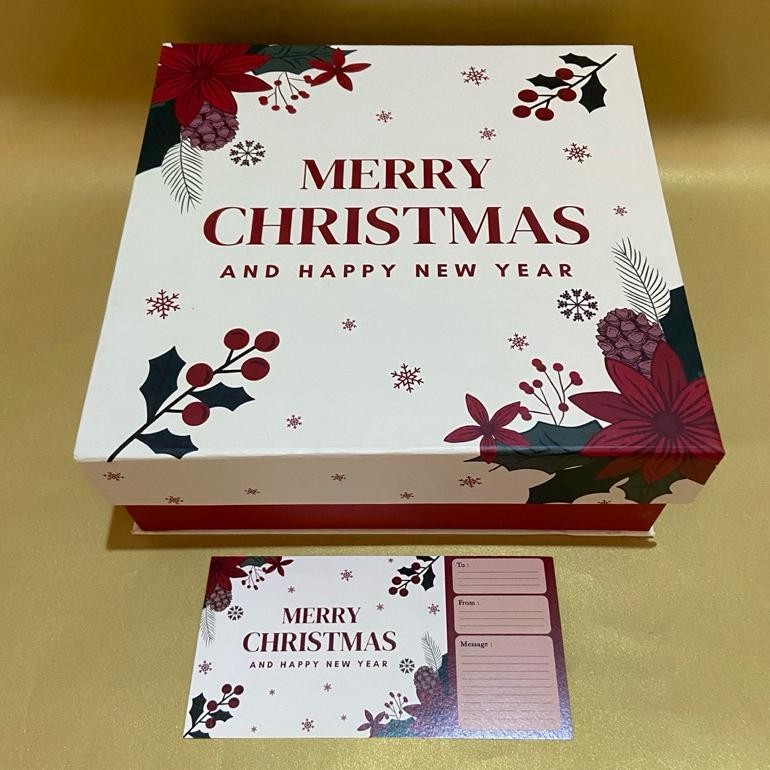 

12.12 Discount Box Kue Lapis Natal | Hampers Christmas Serbaguna 23 X 23 X 8 Asli