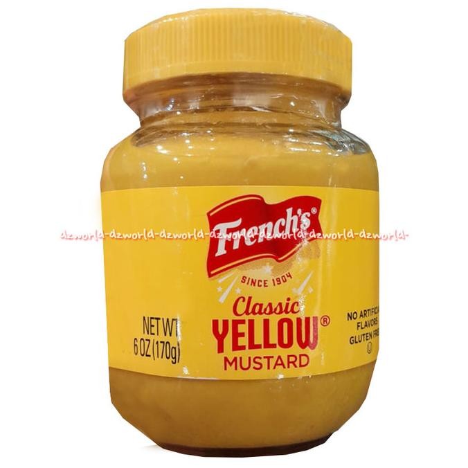 

French's Classic Yellow Mustard Jar 170gr Krim Mustard Kuning Frenchs