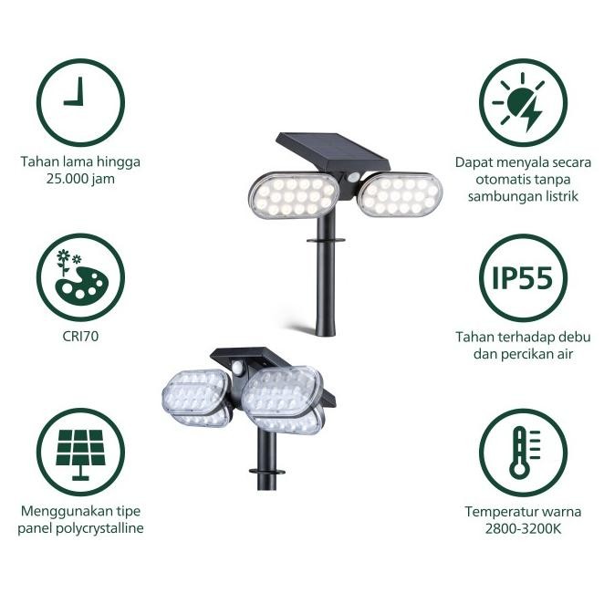 Philips Lampu Taman Tenaga Surya Bgc025 T2 Solar Spot