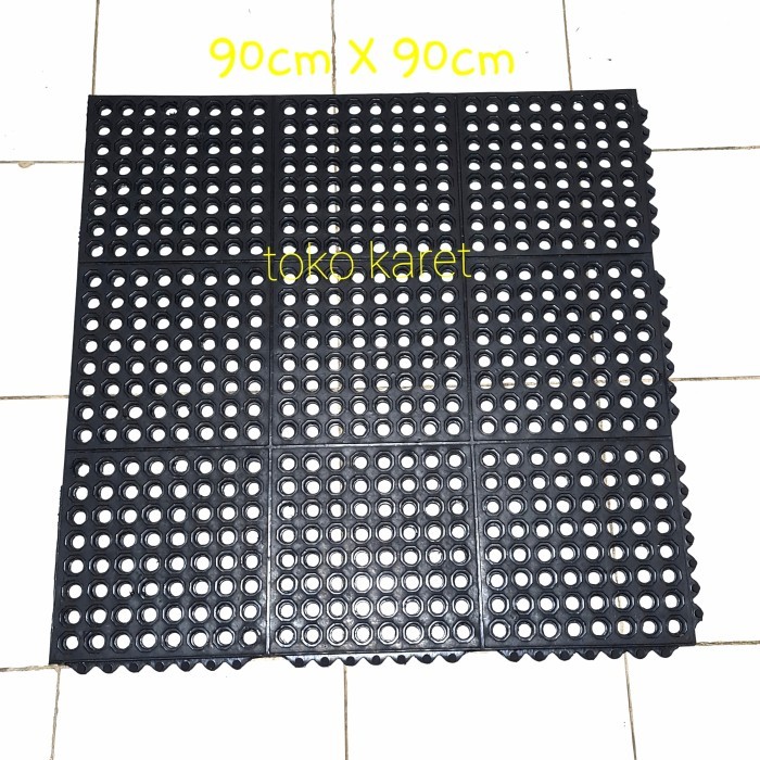 Karet keset / Karpet Karet lantai anti slip/Karet keset lobang lobang