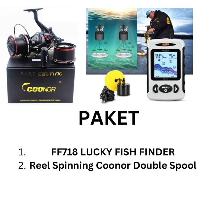 FF718 LUCKY FISH FINDER FISHFINDER DETEKSI IKAN BESAR KECIL ALAT SONAR
