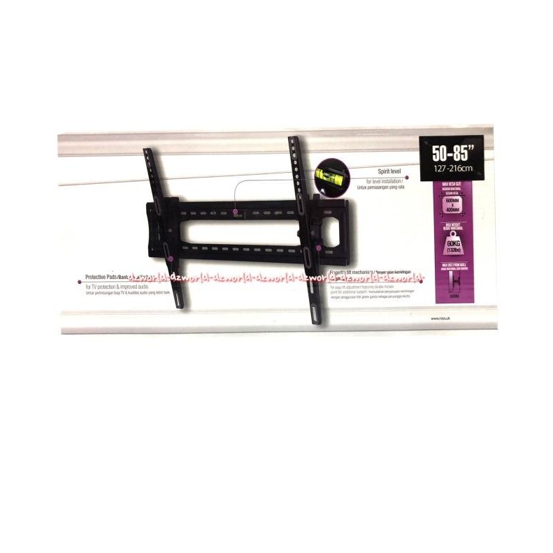 

Ross Neo Variable Tilt TV Wall Mount Bracket TV Di Dinding 50-85Inchi