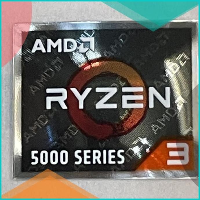 Sticker stiker logo AMD Ryzen 3 5000 series 11OKTZ4 perkakas