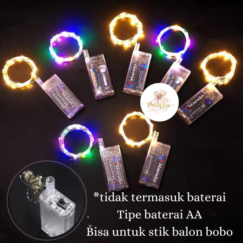 Lampu LED Kawat 1 Meter 2 Meter 3 Meter / Lampu Led Bobo / Lampu Tumblr / Hiasan Natal