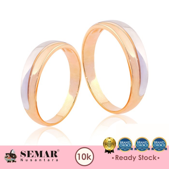 Cincin Emas Diandra Wedding Gold Cincin Nikah 10K Semar Nusantara