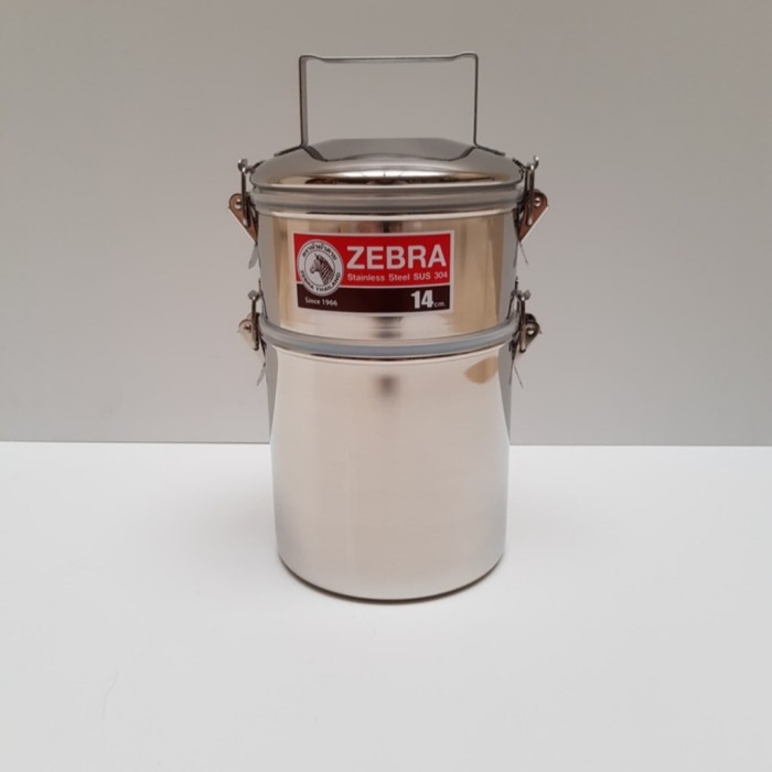 TERBARUUU Rantang ZE Stainless Steel 14cm SMART LOCK JUMBO Susun 2 150255