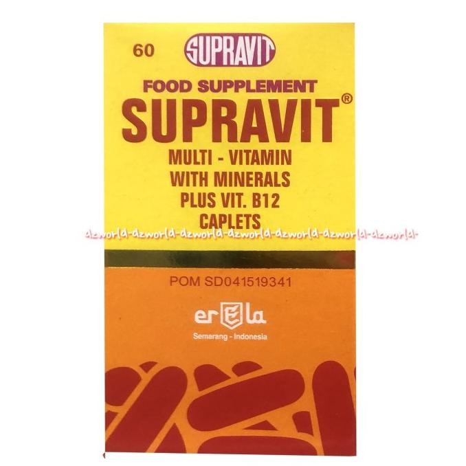 

Supravit Multivitamin With Minerals Vitamin B12 Suplemen Isi 60 Kaplet