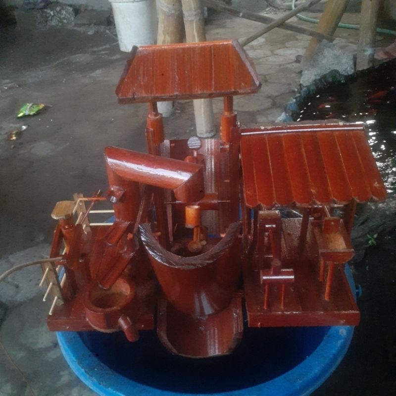 Kincir Air Bambu Mini Cocok untuk Akuarium/Kolam Ikan |7c92oT1S|