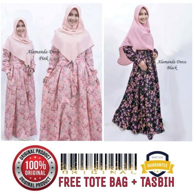 BAJU MUSLIM WANITA - GAMIS KATUN JEPANG ORI - DRESS - BEST SELLER