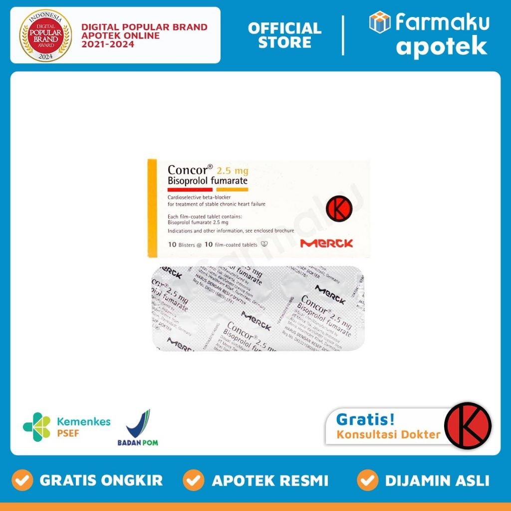 Concor 2.5 mg Blister 10 tablet salut selaput