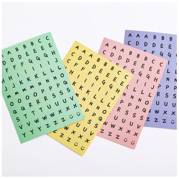 

LL564 Dairy Deco - Alphabet Numerik Sticker (1sheet) FREE ONGKIR