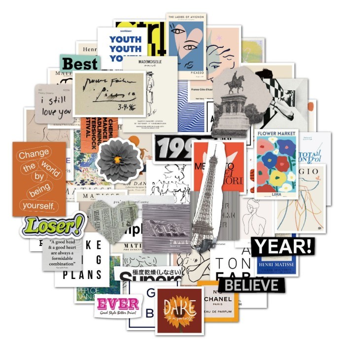 

JJ773 Polaroid Poster Art PVC Sticker (10pcs) SALE