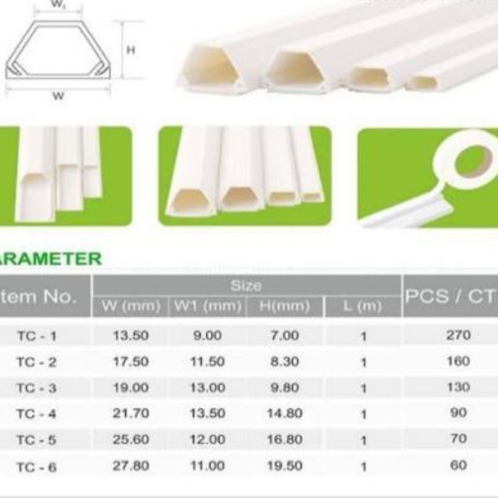 SALE tc 3/ kabel dak, cable duct, ducting, kabel protector, pelindung kabel