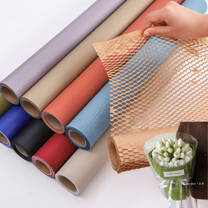 

Honeycomb Paper Wrap Roll 10meter Kertas Bubble Wrap Pelindung Ramah Lingkungan 6296
