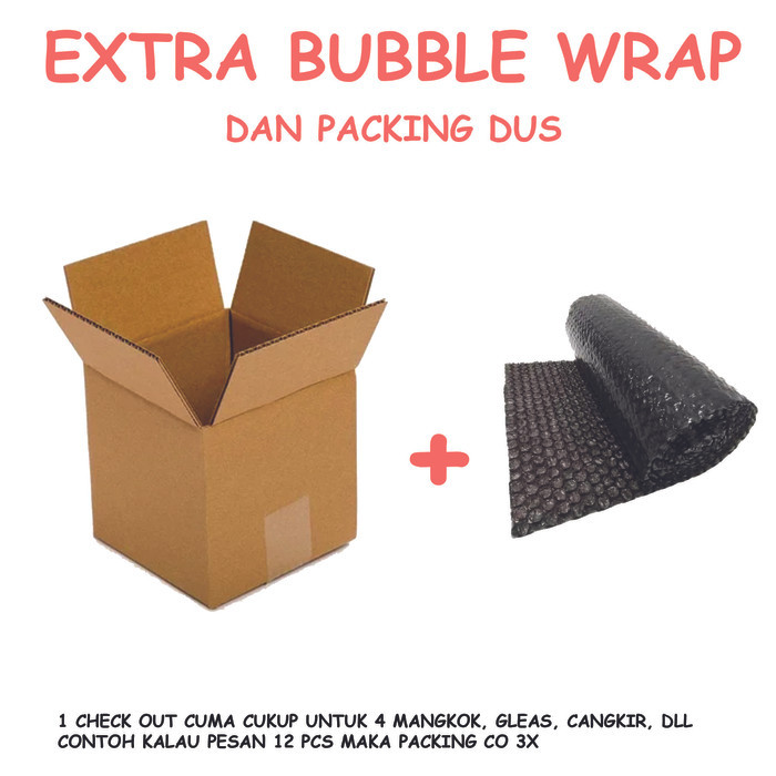 

Extra Packing Bubble Wrap Tamabahan dan tambahan Dus