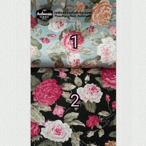 KAIN GAMIS KAIN KATUN JEPANG MOTIF LADYROSE (PER 1 MTR)