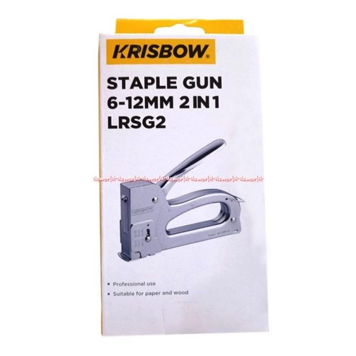 

Krisbow 2 In 1 Staple Gun Pistol Staples 12mm Stainless Steel