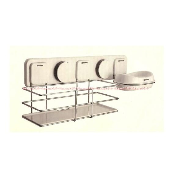 

Krisbow Super Suction Rectagle Shelf Soap Tempat Gantungan Sabun