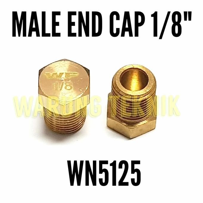 Dop Drat Luar Kuningan Male End Cap 1/8" Best Quality