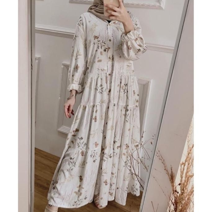 LATUINA GAMIS PREMIUM GAMIS RAYON ABERIA KANCING FULL JUMBO