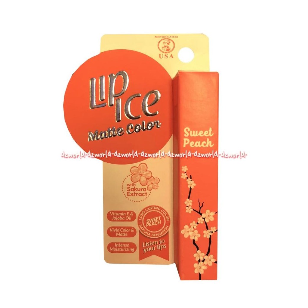 

Lip Ice Matte Color Sweet Peach Lipgloss Lip Gloss