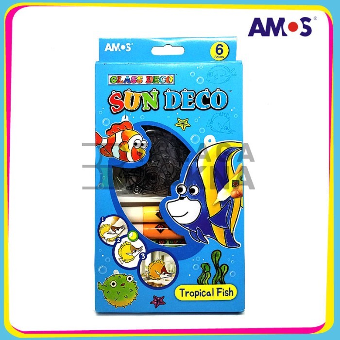 

TERMURAH - Mainan Anak AMOS Sun Deco Tropical Fish (6 Suncatcher + 6 Glass Deco)